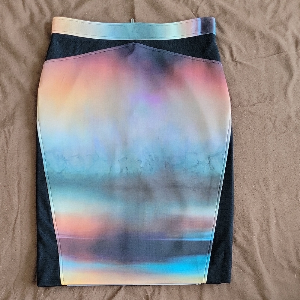 Vibrant Multicolor Pencil Skirt